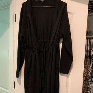 Torrid size 3, long black hooded sweater